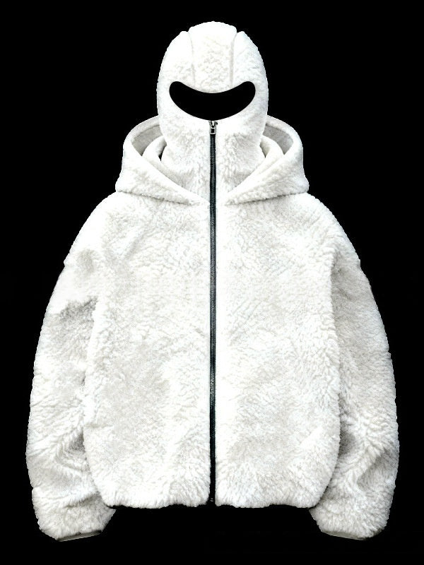Gefütterter Kapuzen-Cardigan aus Fleece