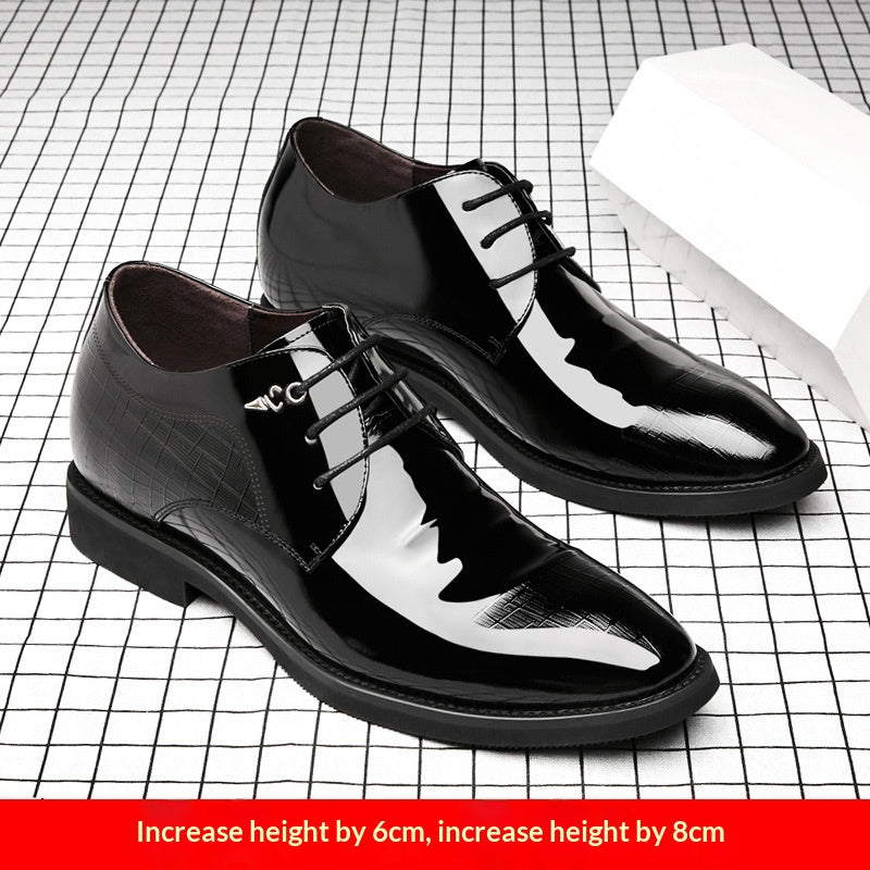 Business-Lederschuhe mit verdecktem Absatz