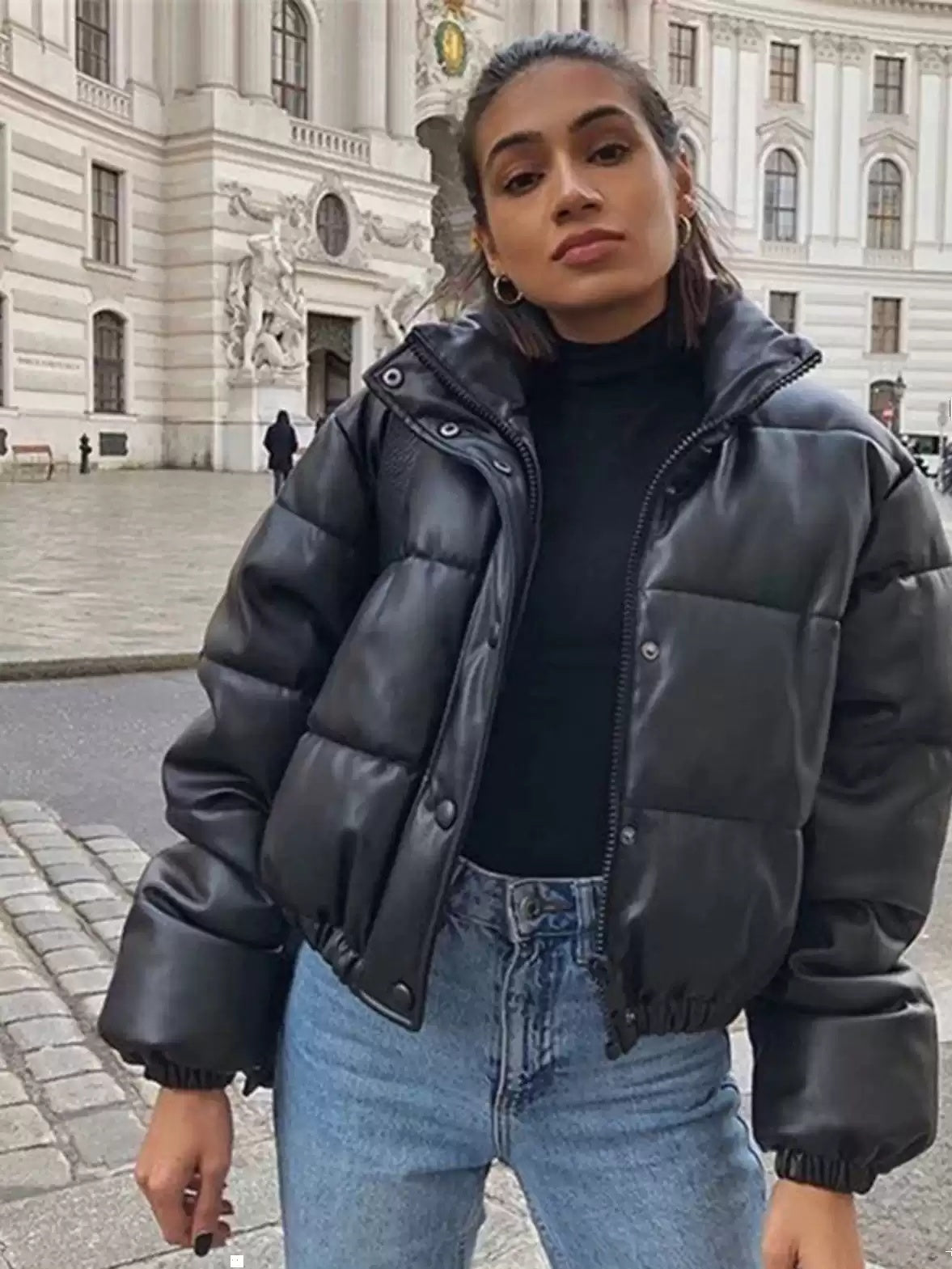 Weicher Polyester-Parka mit Standkragen | LuxeStyle