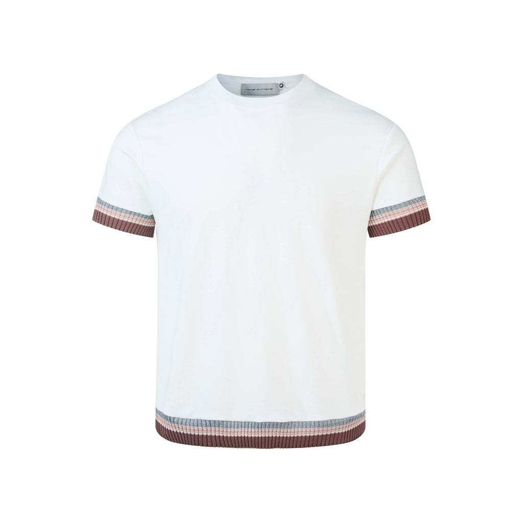 Loose-fit T-Shirt mit Rippbündchen