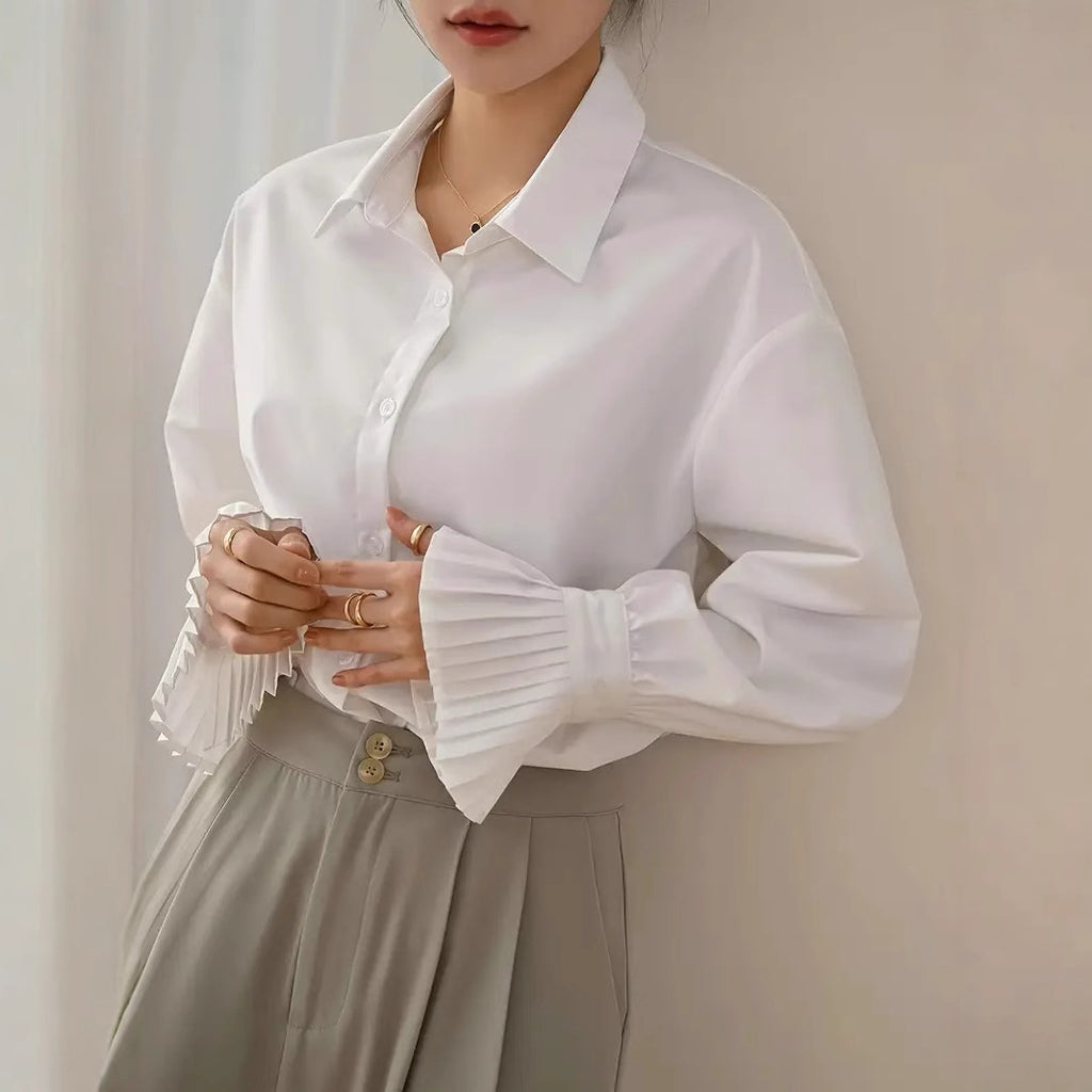 Langarmshirt mit Rüschenmanschetten – Bild 2 | LuxeStyle