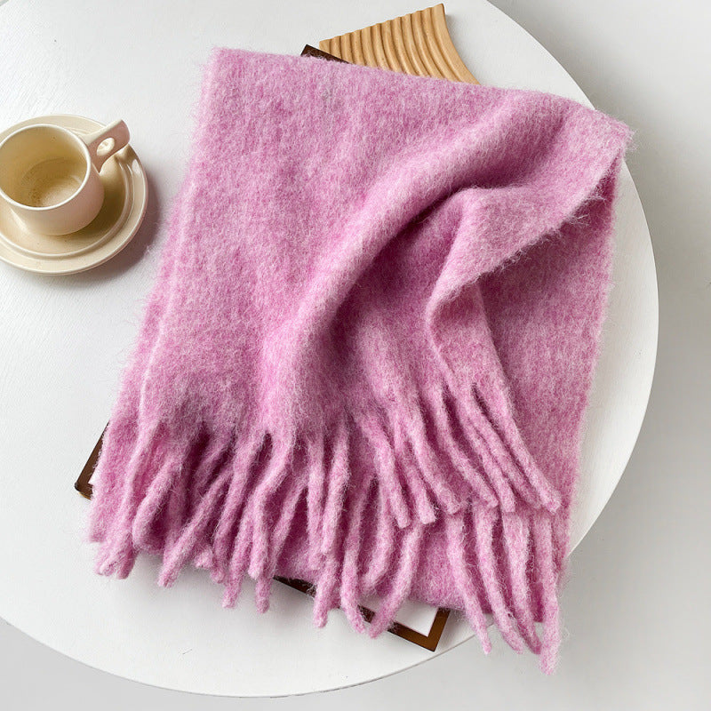 Langer Wollschal aus Polyester 40 × 210 cm – Bild 9 | LuxeStyle