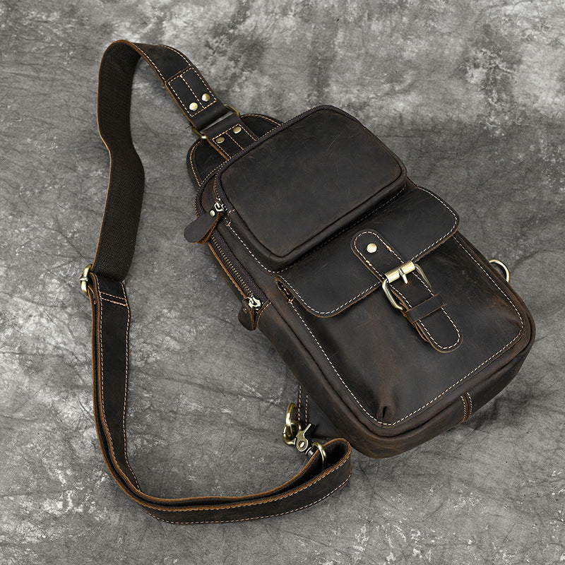 Rindsleder-Schultertasche für den Alltag – Bild 4 | LuxeStyle