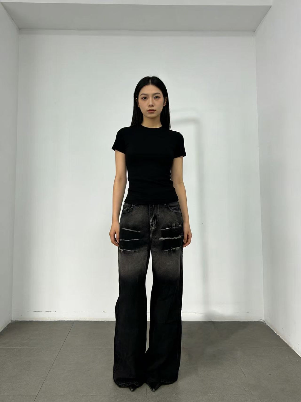 Waschgradienten-Jeans