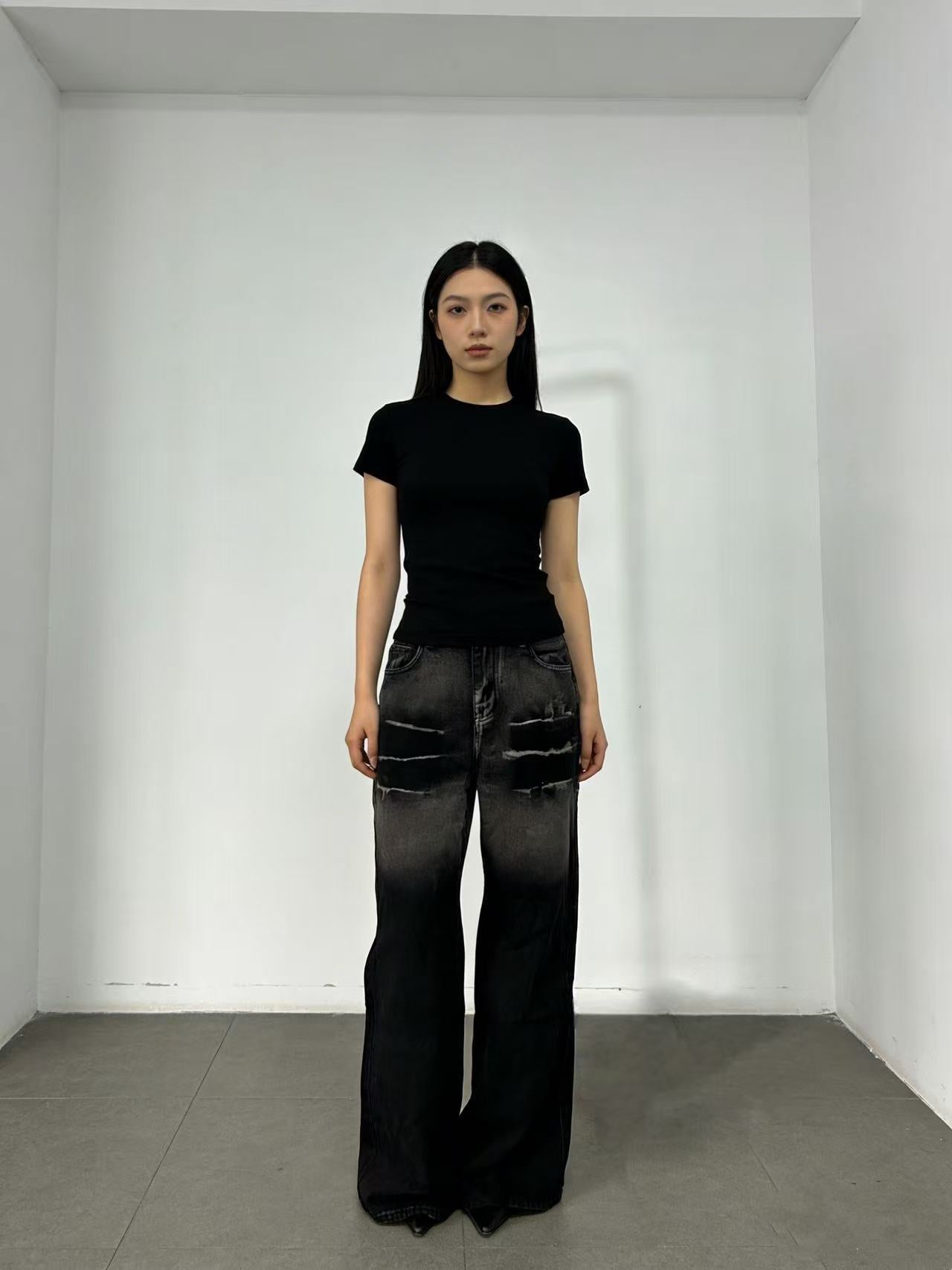Waschgradienten-Jeans