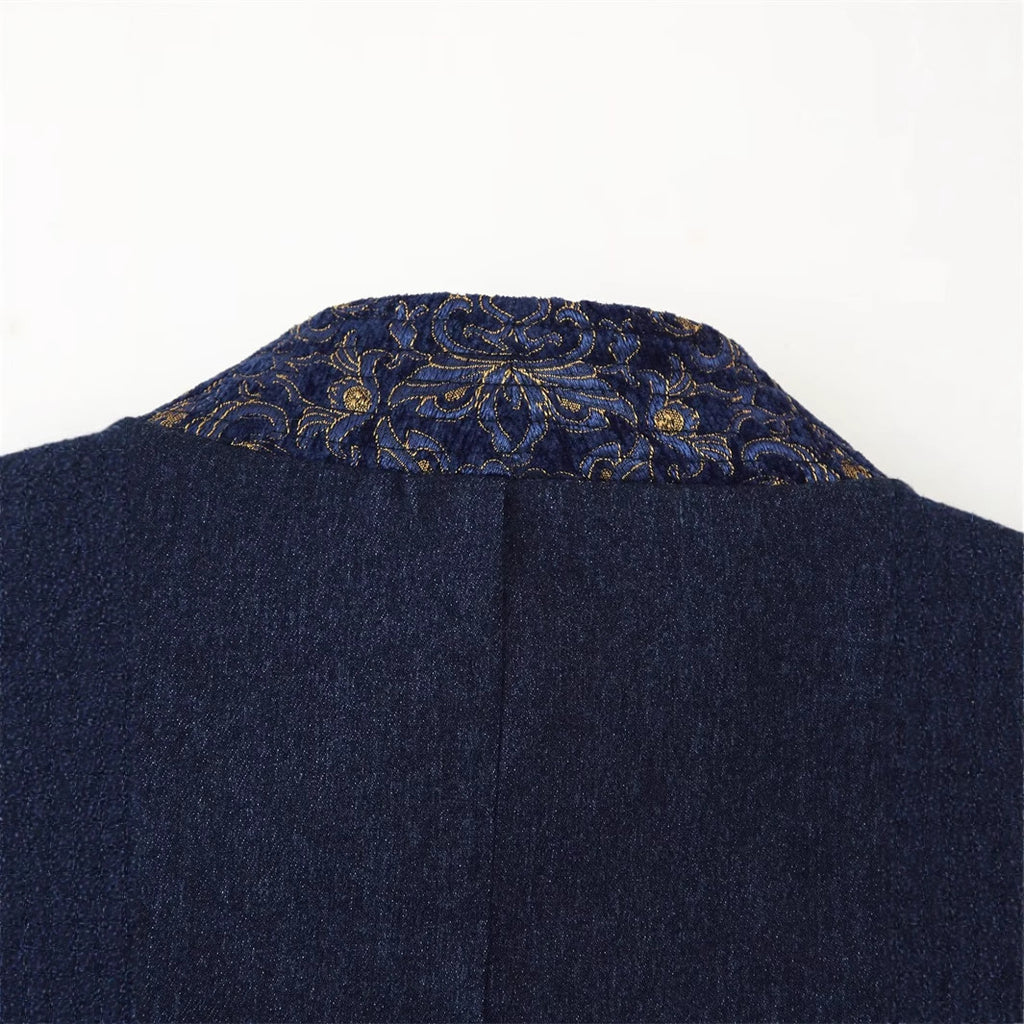Lässige Jacquard-Kimono-Jacke