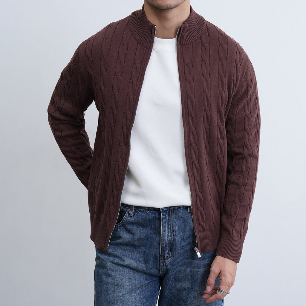 Herren-Kardigan mit Jacquard-Muster