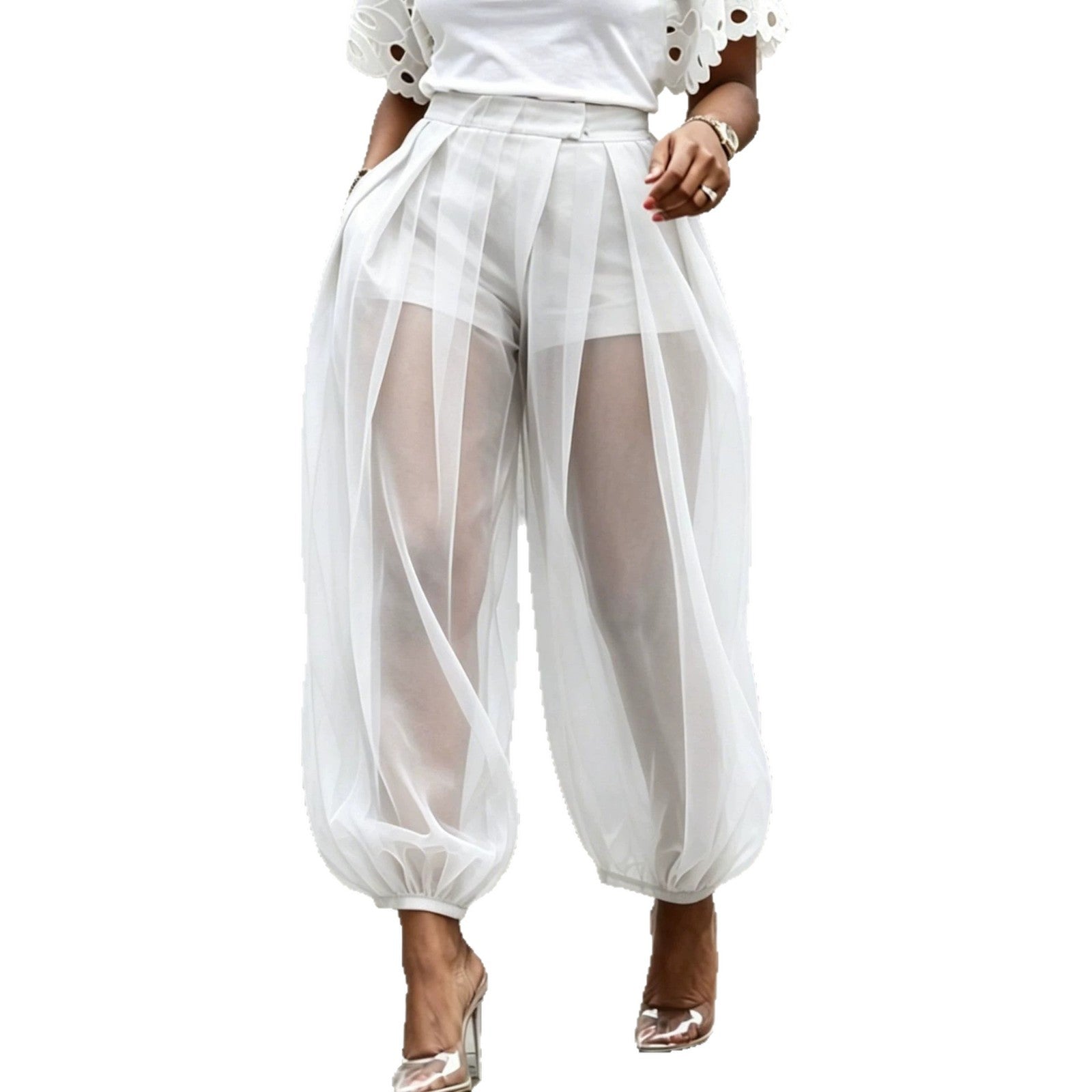 Semi-transparente Mesh-Haremshose
