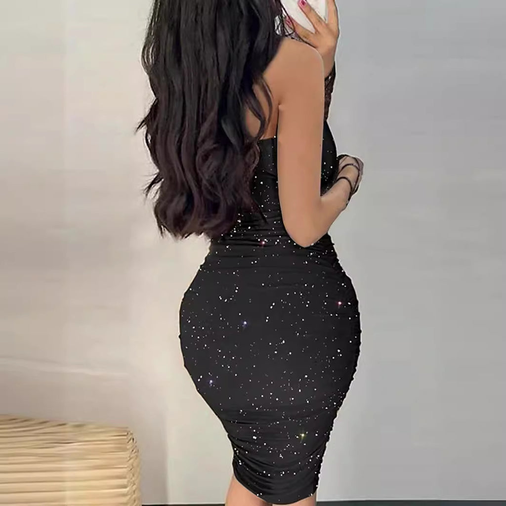 Elegantes Neckholder Bodycon Midi-Kleid