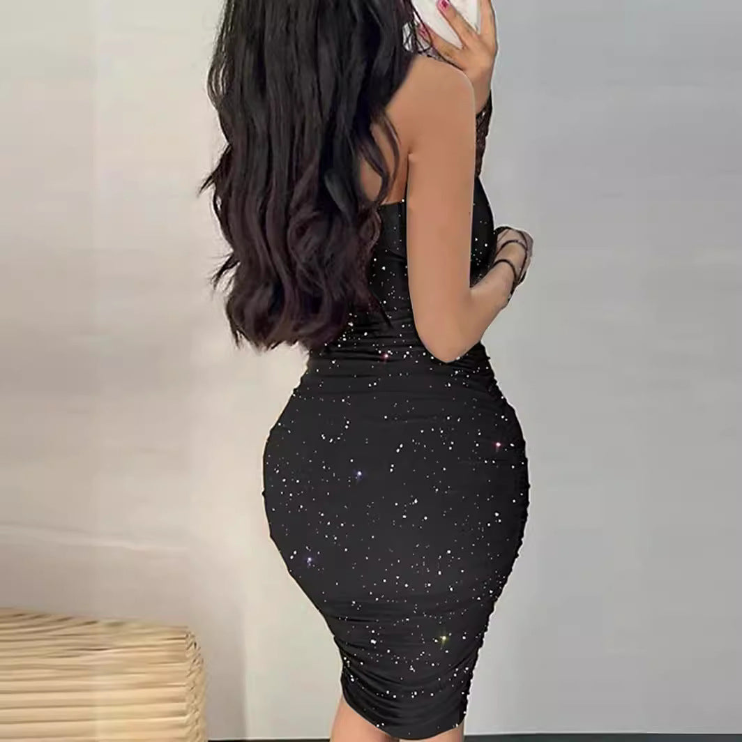Elegantes Neckholder Bodycon Midi-Kleid