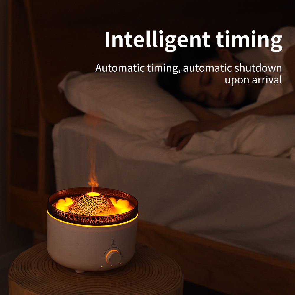 Flammen-Vulkan-Luftbefeuchter mit Aroma-Diffusor