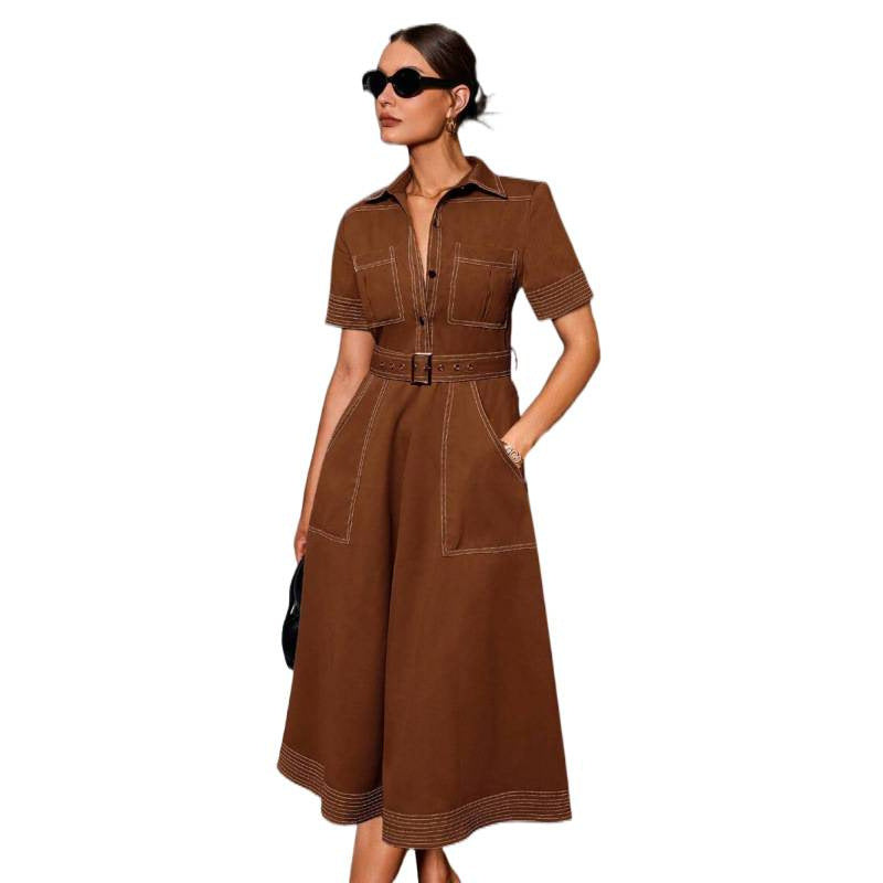 Retro-Denimkleid im A-Linien-Schnitt