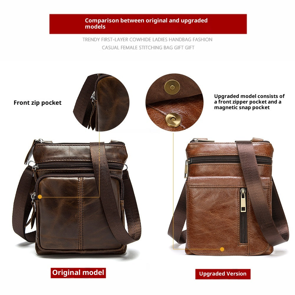 Männer Schultertasche aus Echtleder