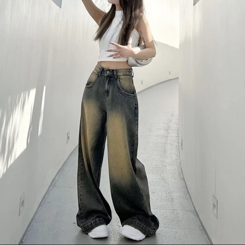 High-Waist Loose-Fit Jeans im Retro-Look