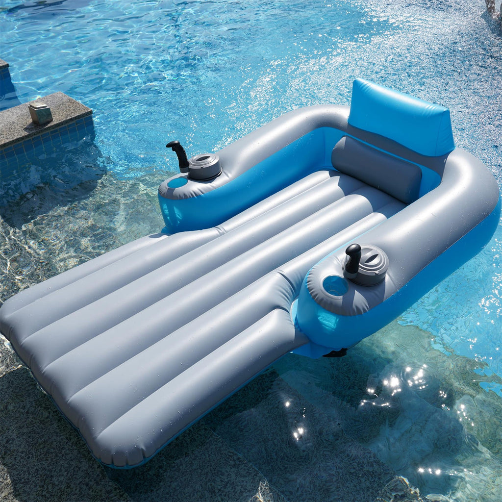 Aufblasbare Schwimmplattform mit Motor