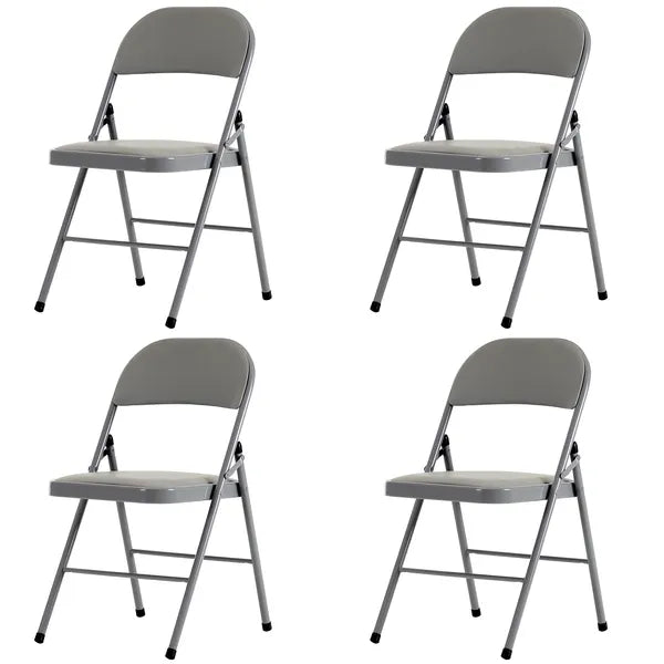 4er-Set klappbare Stühle, Grau – Ansicht 2