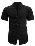 Herren Kurzarm Cardigan Hemd Übergrössen – Bild 1 | LuxeStyle