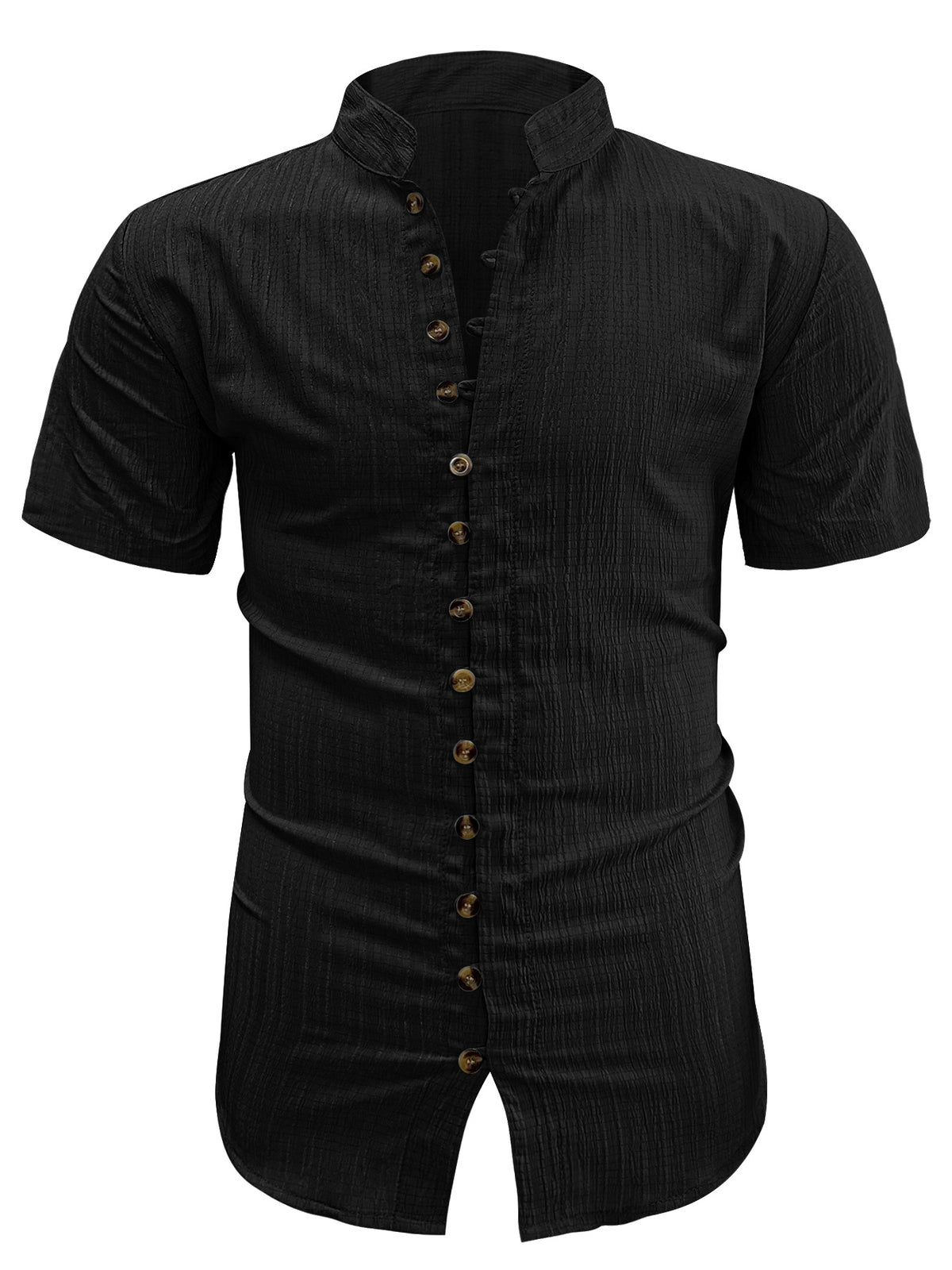 Herren Kurzarm Cardigan Hemd Übergrössen – Bild 1 | LuxeStyle