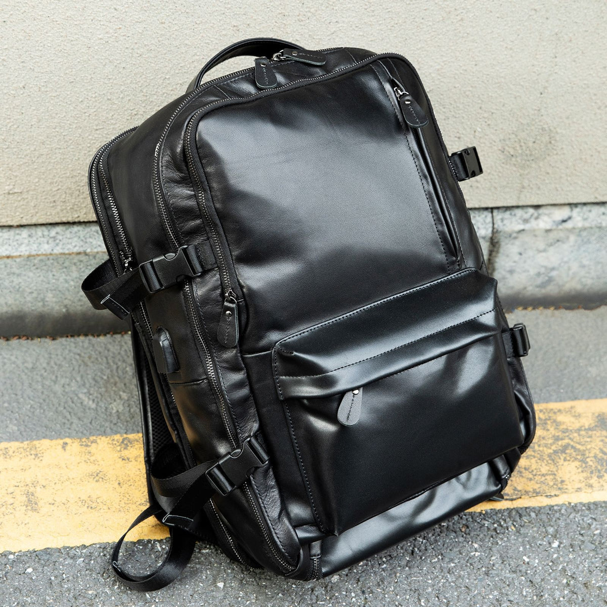 Rucksack aus Echtleder – 30×20×45 cm – Bild 4 | LuxeStyle