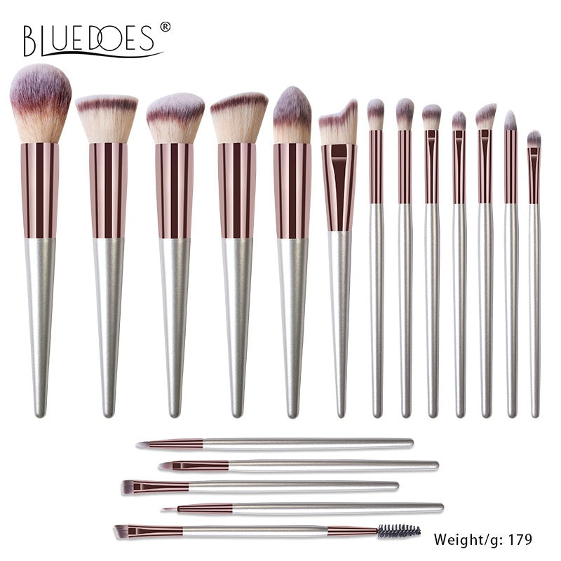 18-teiliges Champagner Pinselset – Bild 12 | LuxeStyle