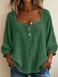 Langarm-V-Shirt für Damen