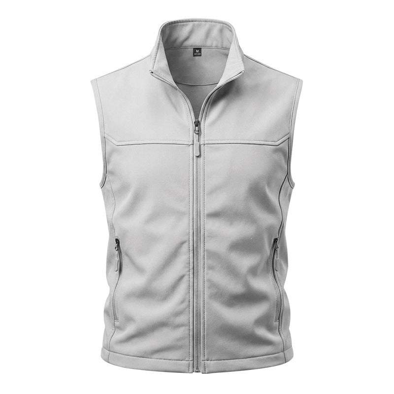 Herren Utility-Weste mit Stehkragen