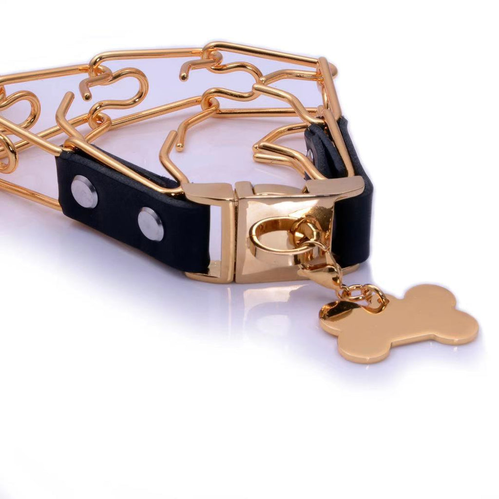 Halskette für Hunde, Edelstahl, Gold/Silber – Bild 3 | LuxeStyle