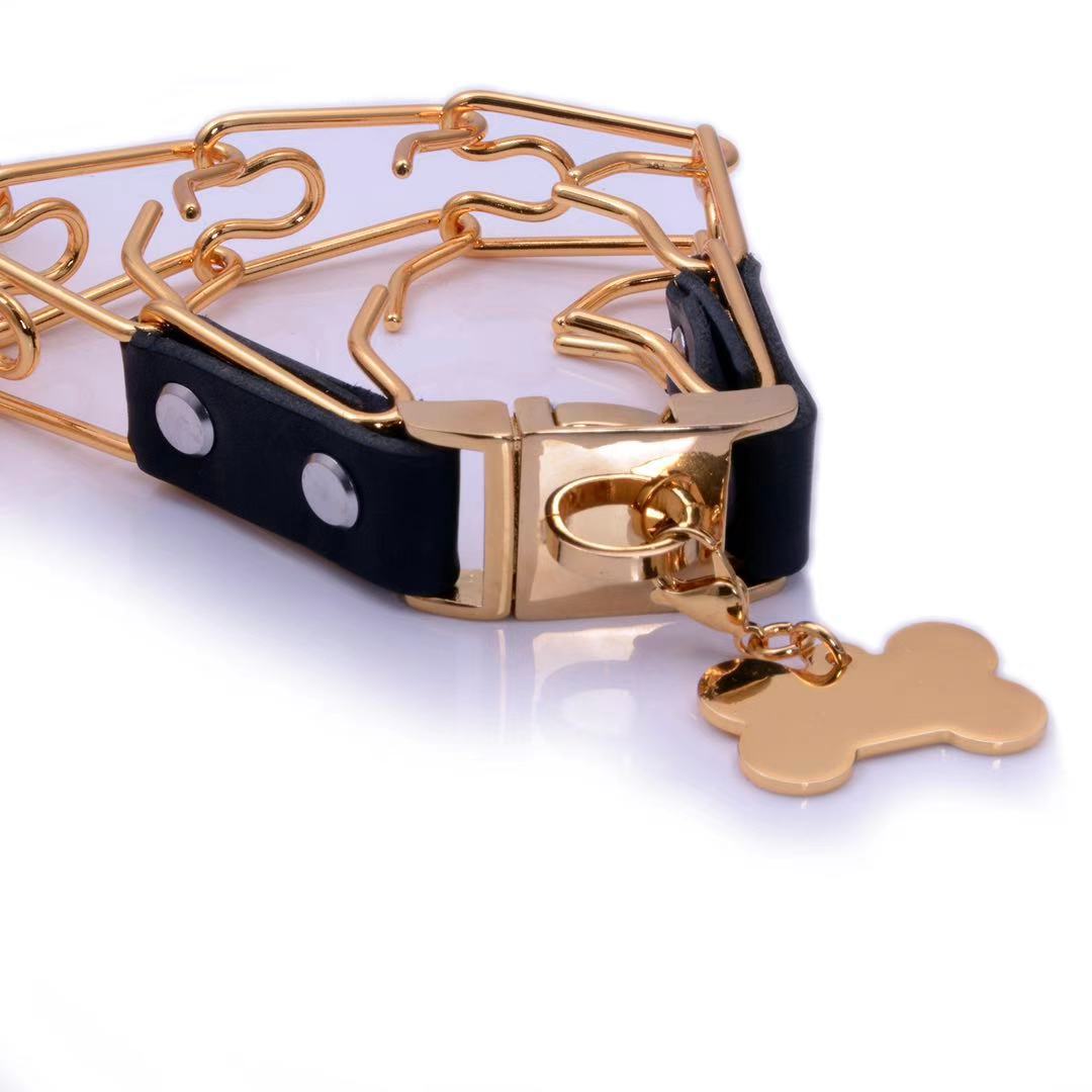 Halskette für Hunde, Edelstahl, Gold/Silber – Bild 3 | LuxeStyle
