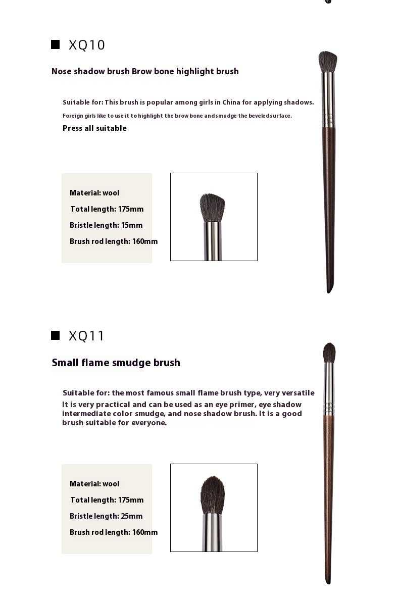 Lidschattenpinsel-Set aus feiner Guangfeng-Wolle – Bild 2 | LuxeStyle