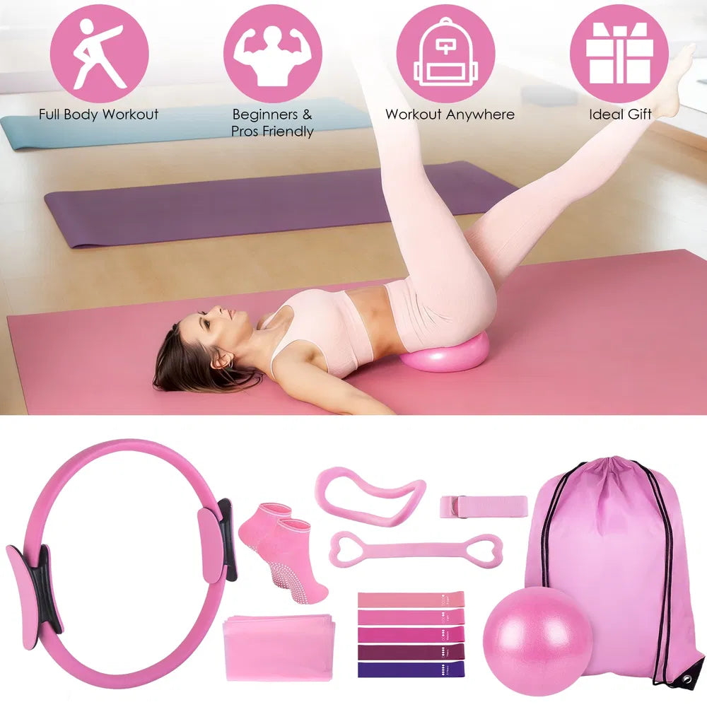 14-teiliges Pilates Ring Essentials-Kit