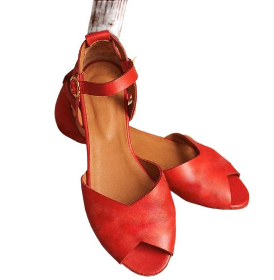 Flache Ledersandalen für Damen – Bild 7 | LuxeStyle