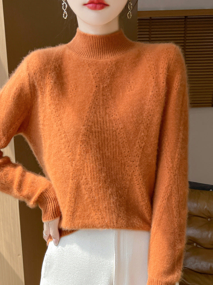 Wollpullover mit hohlgewebtem Design – Bild 5 | LuxeStyle