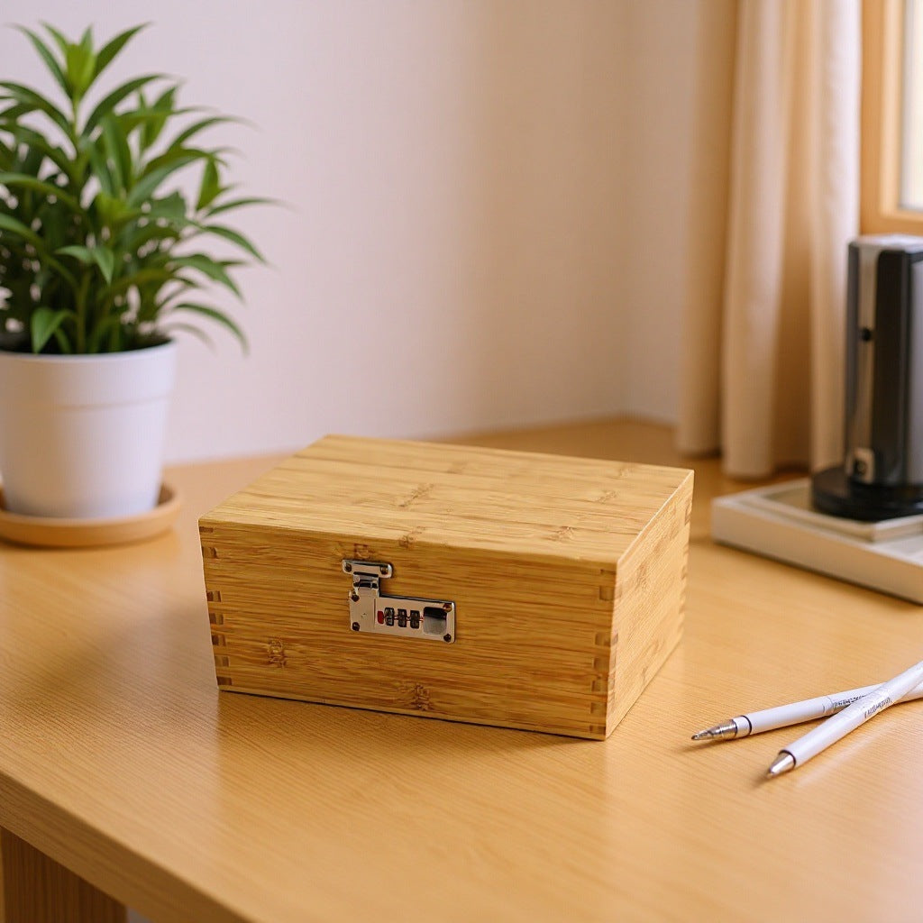 Holz-Aufbewahrungsbox mit Klappdeckel – Bild 2 | LuxeStyle