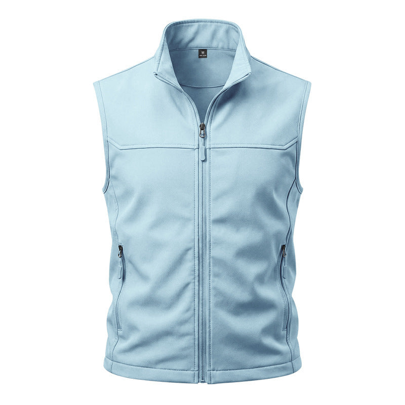 Herren Utility-Weste mit Stehkragen
