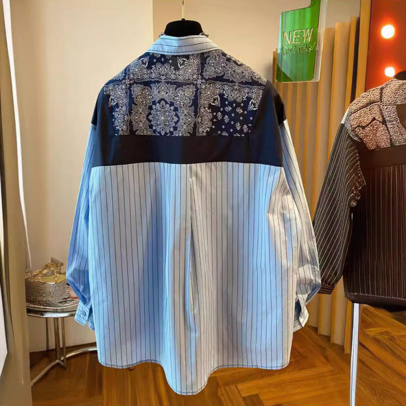 Locker geschnittenes Langarmshirt mit Ethno-Print – Bild 4 | LuxeStyle