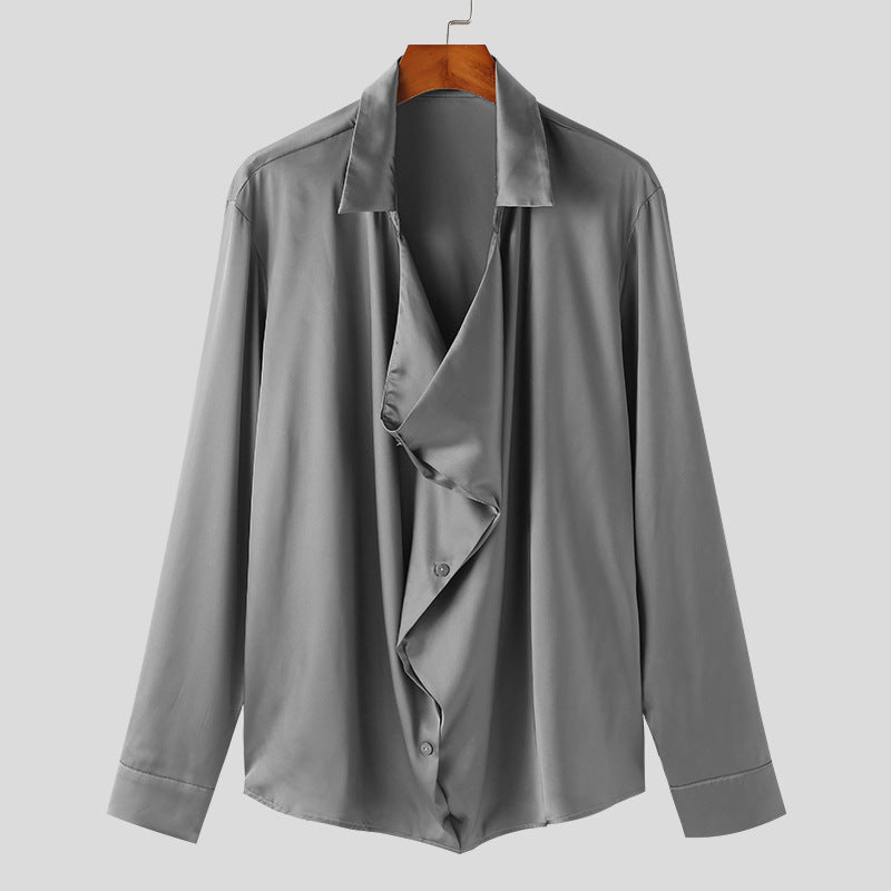 Herren Langarmshirt mit Mandarin-Kragen – Bild 5 | LuxeStyle