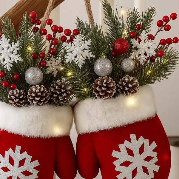 Weihnachtsgirlande Handschuh-Design mit Lichtern – Bild 2 | LuxeStyle