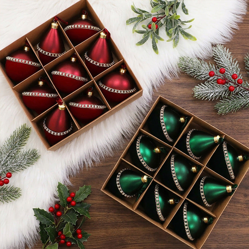Weihnachtskugeln beflockt – 9 Stück – Bild 4 | LuxeStyle
