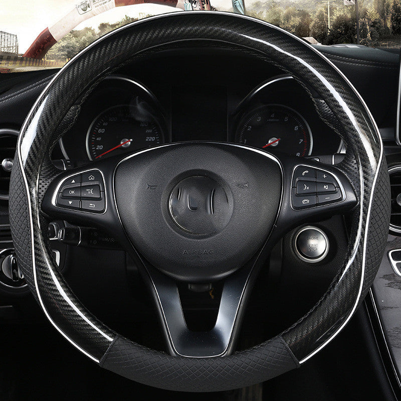 Autolosetuch Rund D-Form Carbon-Optik
