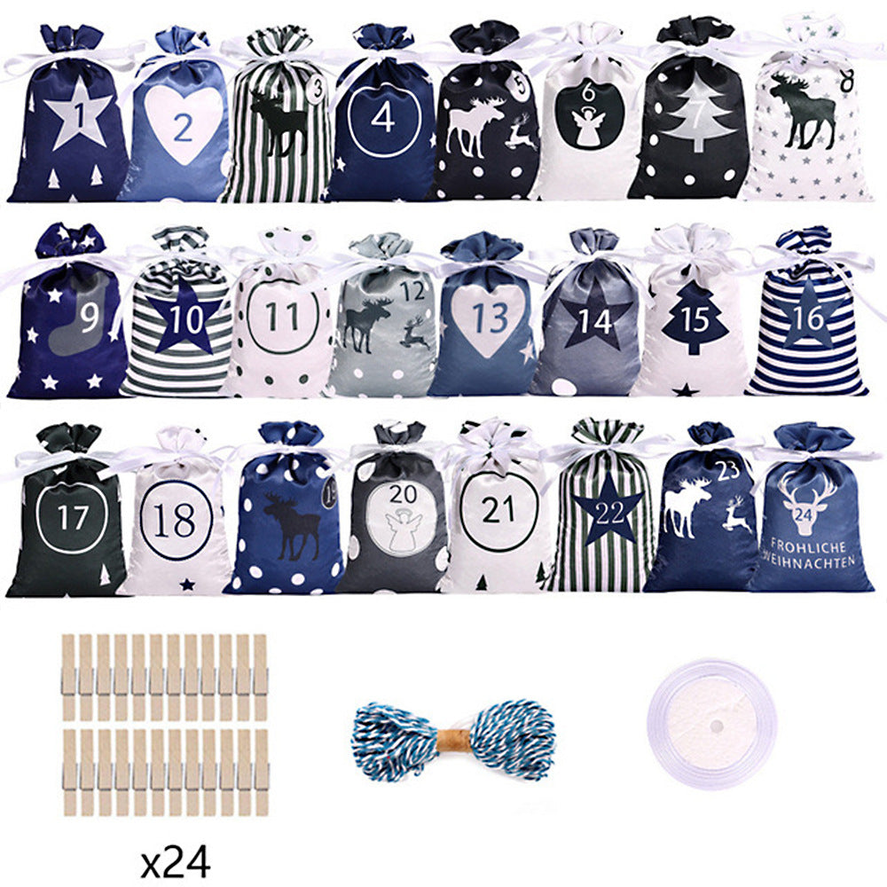 Adventskalender-Set aus Satin-Geschenkbeutel – Bild 6 | LuxeStyle