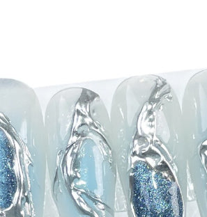 Ocean Blue Cat Eye Kunstnägel – Bild 3 | LuxeStyle