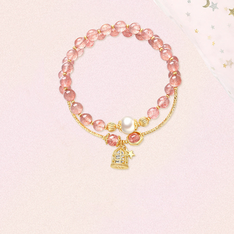 Armband mit Erdbeerquarz-Herzen – Bild 3 | LuxeStyle