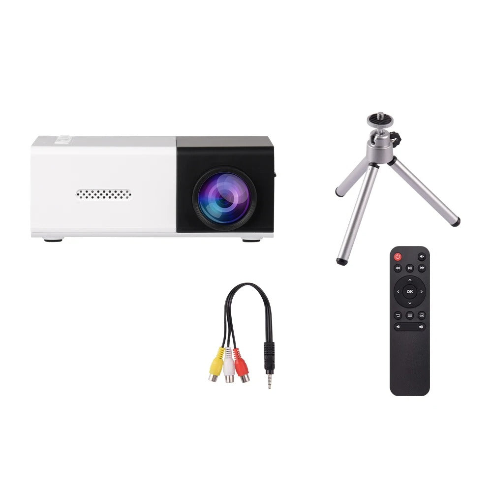 Tragbarer HD Mini-Projektor mit ausziehbarem Standfuss