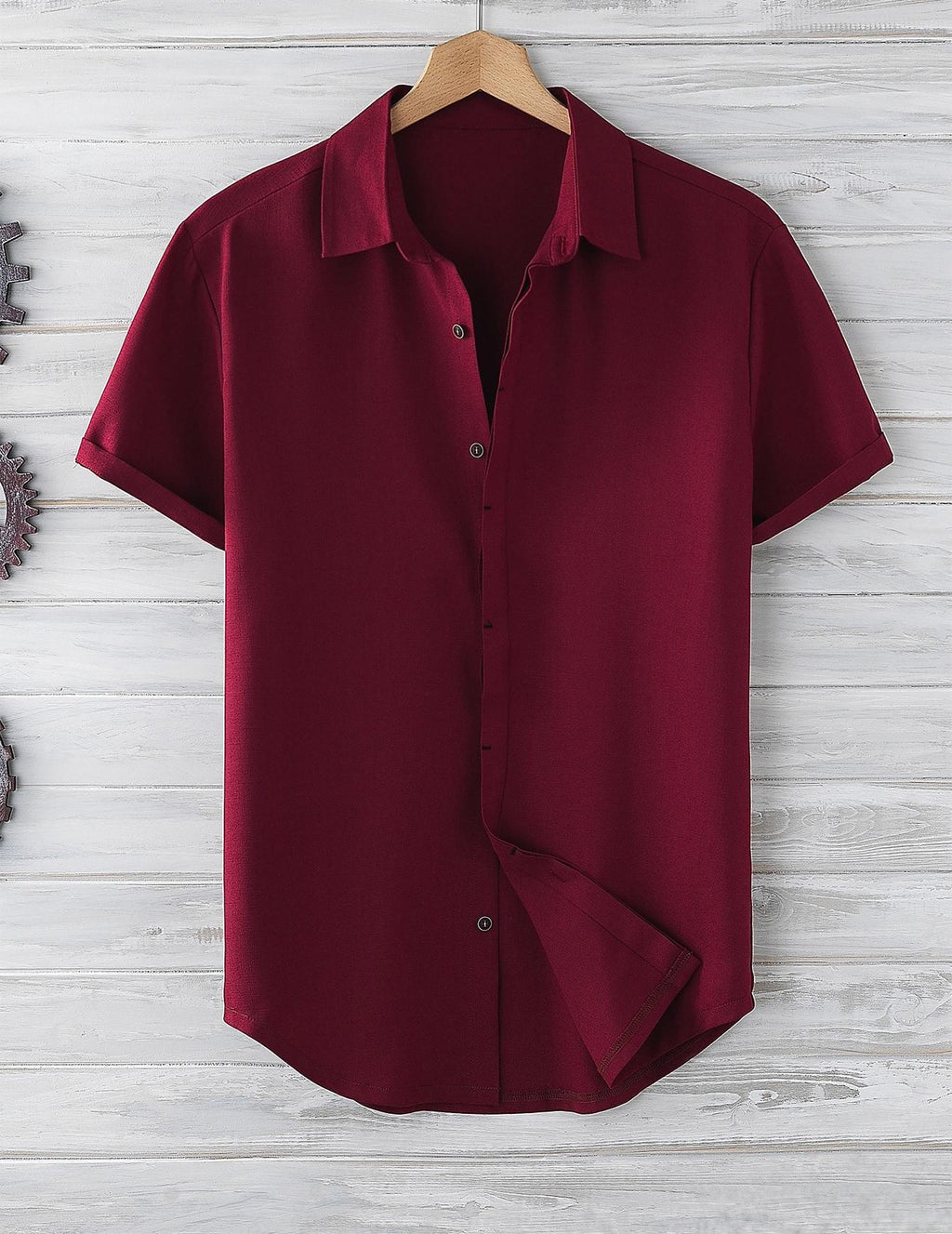 Kurzarm-Shirt für Herren – locker, einfarbig – Bild 4 | LuxeStyle