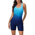 Quick-Dry Capri-Schwimmanzug mit Farbverlauf