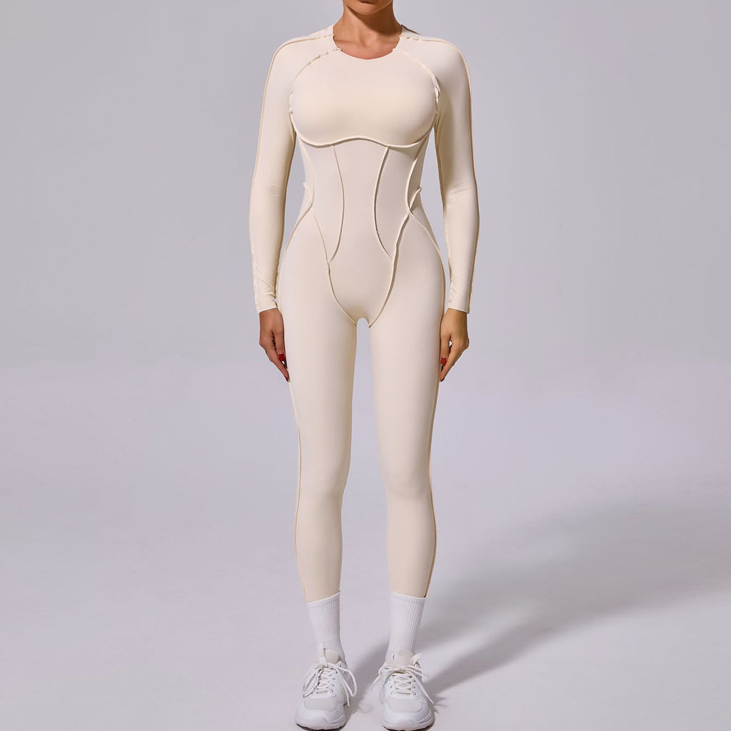 Sportlicher Yoga-Jumpsuit mit Rückenfrei-Design