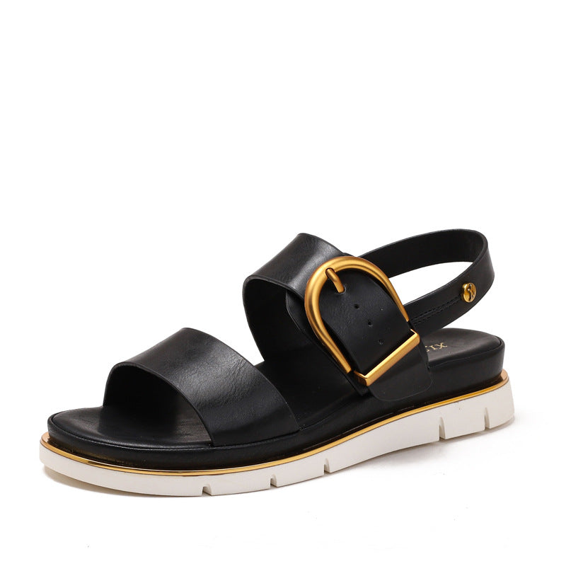 Keile-Sandalen mit klobiger Sohle – Bild 4 | LuxeStyle