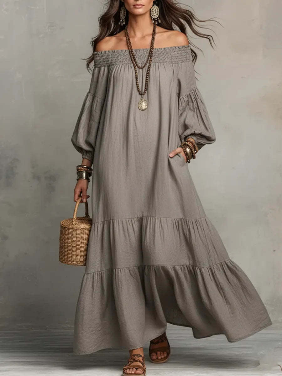 Boho Off-Shoulder Kleid