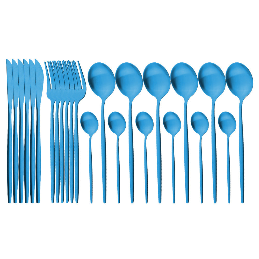Mattes portugiesisches Besteck-Set (24-teilig) – Bild 18 | LuxeStyle