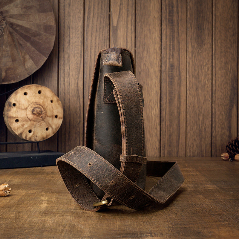 Retro-Schultertasche aus Leder für Herren – Bild 4 | LuxeStyle